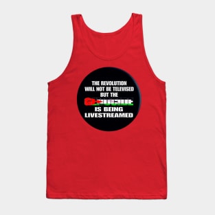 The Revolution Will Not Be Televised But The Genocide Is Being Livestreamed - Flag Colors - Round - Double-sided Tank Top